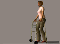 Caminando con un andador